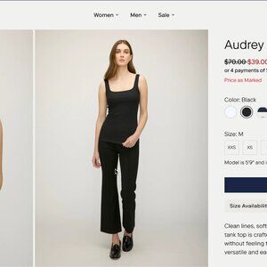 Kit and Ace | Size M | Audrey Square Neck Tank